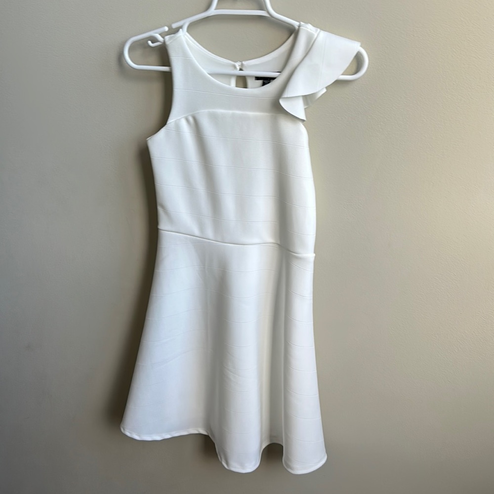 Girls “Ava & Yelly” Big Girl Ribbed Skater Dress